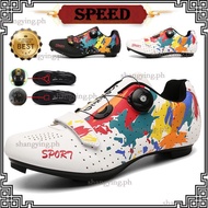 2023.08New!! ✅COD！ Road Bike Cycling Shoes MTB Spin Bicycle Shoes Mens Womens with Quick lace Self-Locking Compatible