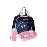ecentio Free 500ml botol minum 1000ml Lunch box set/anti bocor kotak makan/free Sendok/Kotak Bekal