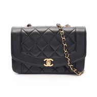 【二手】香奈兒 (Chanel) CHANEL 絎縫 Diana 翻蓋單肩背包 A01164 黑色羊皮（綿羊皮）絎縫 Diana 鏈條肩背包 女士