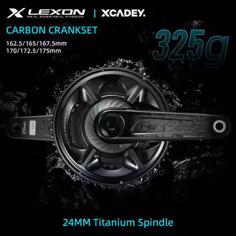 LEXON 2026 R2S 325g Superlight Full Carbon Crankset Titanium Spindle 24mm Dual-Channel Tech 165-175m