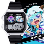 [Watch] Beautiful Goat Pleasant Goat Big Big Big Wolf Small Square Waterproof Watch Student Electron