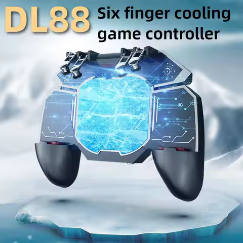 MEMO DL88 2 in 1 Mobile Phone 6 Finger Gamepad Joystick Controller with Semiconductor Cooling Radiat