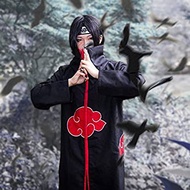 Unisex Akatsuki Organization Members Cosplay Cloak Halloween Cosplay Costume Uniform Ninja Robe Naru