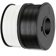 Black & White PLA 3D Printer 1.75mm Filament Bundle for 3D Printing, 2 Spools 250g Each