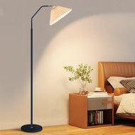 Brand St/💖second Shukangledfloor Lamp Nordic Pleated Lamp Sofa Living Room Bedroom Study Piano Vertical Bedside Reading Lamp A