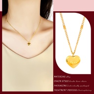 Necklace Sale Saudi Gold 18k Pawnable Legit Love Necklace &amp; Earrings for Women Pendant 18k Gold Pawn