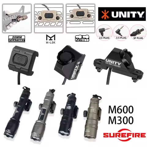 UNITY Picatinny M-lok KEYMOD SL Surefire M300 M600 Light Modbutton Remote Pressure Switch 2.5 3.5 SF