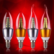 Led candle bulb chandelier led light source e14 small screw bulb E27 big mouth bubble pull tail