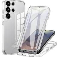 3IN1 360° Transparent HD Case For Samsung S26 S25 FE Edge S24 Ultra Plus A17/07 A56/36/26/16/06/55/3
