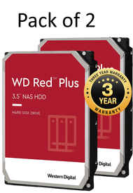 [PACK OF TWO] WD Red™ Plus (1-12TB) NAS Hard Drive 3.5". 3-year SG Warranty