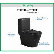 Aalto Matte Black Turbo Tornado One-piece WC Toilet Bowl