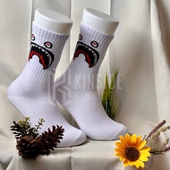 BAPE White/Black Long Socks - KINSIDE
