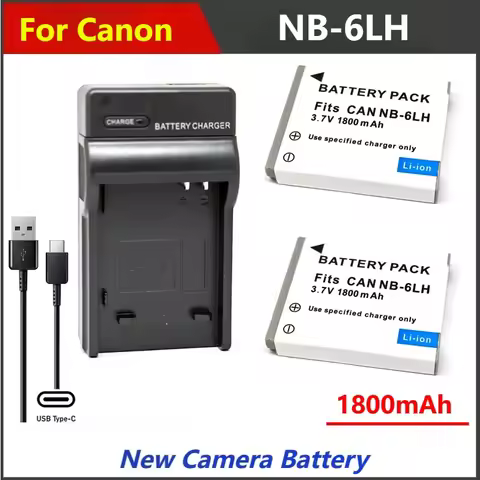1800mAh NB-6L NB-6LH NB 6L 6LH Camera Battery Charger for Canon IXUS 95 105 300 310 SX600 SX280 SX27