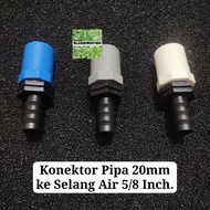 20mm Pipe Connector To 5/8 Inch Hose 20mm Pipe Connection To 5/8 Inch Water Hose 5/8 Inch Hose Conne