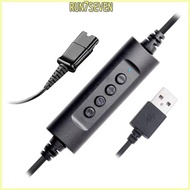 RUN Headset Quick Disconnect QD Cable to USB Plugs Adapter USB-QD Headset Cable