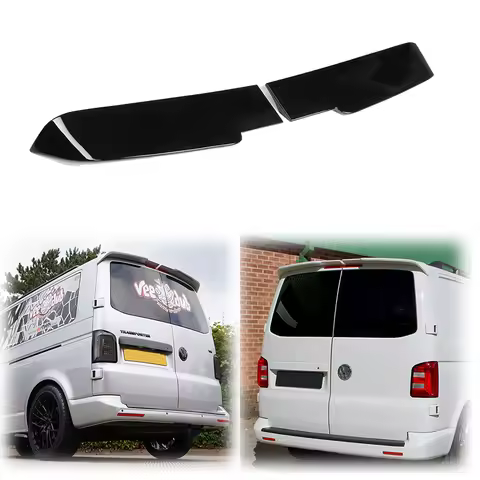 2X For Volkswagen For VW T5 T5.1 T6 T6.1 2 Door Transporter Rear Spoiler Roof Wing High Qulity ABS B