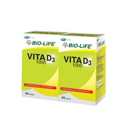 Bio-Life Vita D3 1000 IU  Vitamin D3 60s/2x60s (Exp10/26)