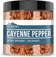 ▶$1 Shop Coupon◀  Earthborn Elements Cayenne Pepper 200 Capsules, Pure &amp; Undiluted, No Additives