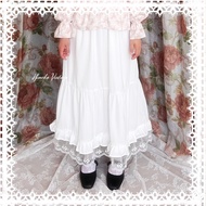 Himeka Vintage | Sofia Skirt | White Skirt - Vintage Skirt - Cottagecore Skirt - Lace Skirt - Coquet