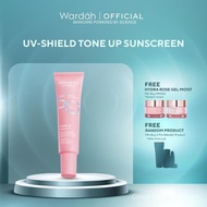 Wardah UV Shield Tone Up Sunscreen SPF 50+ PA+++ 30 ml - For All Skin Type,Hybrid  3 in 1 Sunscreen,