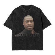 I can't breathe George Floyd Merch men's and women's washed printed cotton T-shirt