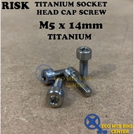 RISK Titanium Socket Head Cap Screw M5 x 14mm/18mm TITANIUM Colors (1PCS)