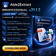 Able2Extract Professional 21.1.2 Full Version Lifetime For Windows | PDF Converter & Editor Software