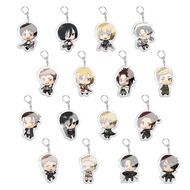 AOT Keychain Anime Attack Cosplay Key Chain Titian Keyring Eren Accessories for Man16pcs