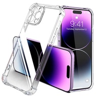 For iPhone 11 12 13 14 15 Pro Max X XS XR 8 7 6S 6 Plus Transparent Silicone Soft Case Cover