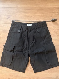 WTAPS ENGLAND SHORTS 01 Black Cotton Satin Cargo Shorts