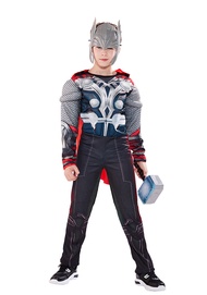 Liveme Muscle Thor Costume for Kids, Marvel Superhero Suit Boys Man (Thor Hammer SEPERATE）