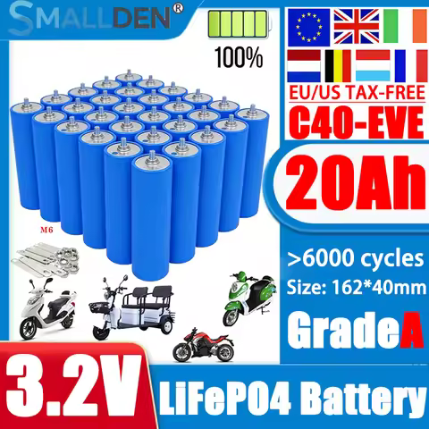 New 3.2V 20Ah C40-eve lifepo4 battery 12V 24V 48Vcar motor modification A-level lithium iron phospha