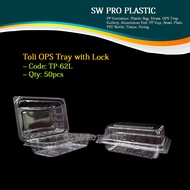 TP-62L / BX OPS C46 OPS Plastic Tray / Packaging Food Tray / Bekas Makanan / OPS Bakery Container [±