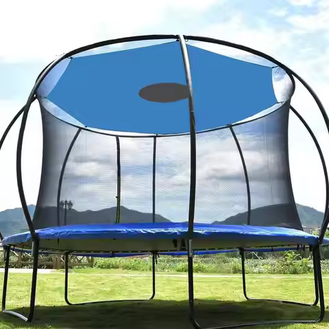 6/8/10/12/14ft Trampoline Roof Sunshade Rain Protection Cloth Trampoline Shade Cover Sun Protection 