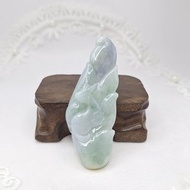 溫潤春彩手工雕刻九尾狐吊墜 |天然緬甸玉A貨翡翠