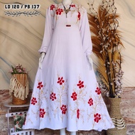 TGC Gamis Embroidery Bahan Crincle Premium Ukuran Jumbo Muat BB 80kg