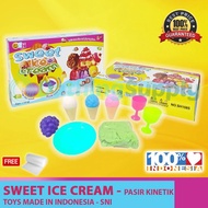 Magic Kinetic Sand Toy Sweet Ice Cream DIY Box Set Ice Cream Mold Kinetic Sand Set for Kids