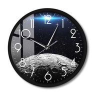Planet Earth And Moon Art Smart Clock With Vo Control Ftion Lunar Surface Astronomy Home Décor Metal
