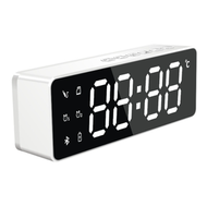 全城熱賣 - 桌面藍牙音箱（白色單電（雙鬧鐘+溫度顯示））
