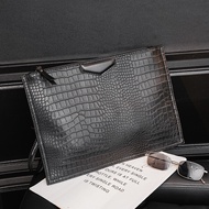 📿 New Clutch Bag Men's Crocodile Pattern Handbag Single Shoulder Crossbody Bag Clutch Bag Envelope B