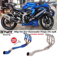 For Kawasaki Ninja ZX-25R ZX25R 2020 2021 2022 Motorcycle Full System Exhaust Escape Modify Front Mid Link Pipe Without