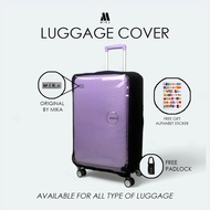 Mika | Mika Suitcase COVER Transparent LUGGAGE COVER AMERICAN TOURISTER CURIO PURPLE EXPAND LUGGAGE CABIN Suitcase 18INCH 20INCH 24INCH 27INCH 28INCH 29INCH 30INCH 32INCH