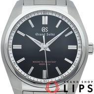 精工 Grand Seiko 9F 石英高磁阻錶款 38.8mm Grand Seiko 9F 石英錶 SBGX293/9F61-0AD0 帶盒保固卡 不銹鋼男士腕錶 黑色拋光 成色極佳 [二手]