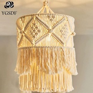 YGSDF Warm White Bohemian Style Pendant Light Shade Bedroom Decoration Living Room Lampshade Bathroom Lampshade Hand-Woven Lampshade Lamp Shade Lamp Cover Woven Lampshade