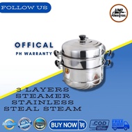 hot sale"UNO" BEST SELLING 3 LAYERS STEAMER FOR PUTO 3 LAYER SIOMAI STEAMER STAINLESS STEEL STEAMER