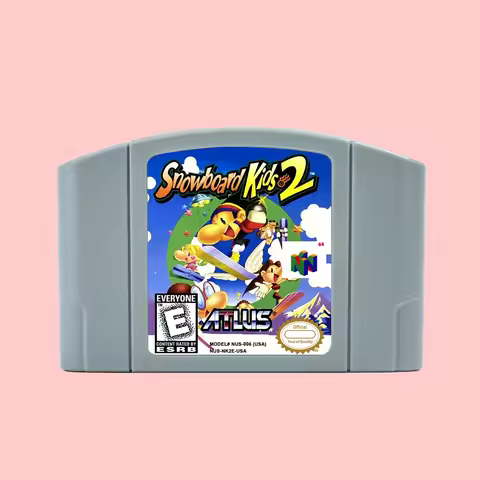 Snowboard Kids 2 Game Cartridge for 64 Bit NTSC USA PAL EUR Consoles N64 Game Card