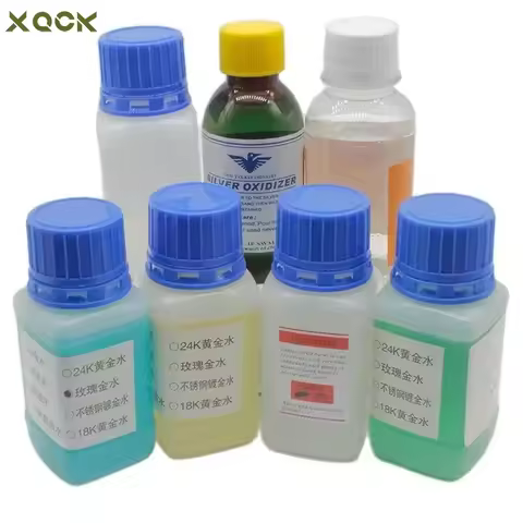 1 Bottle Gold Plating Solution 24k Rose Black Gold Platinum Electroplating Water for DIY Making Jewe