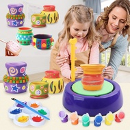 Kids DIY Ceramic Pottery Machine Mini Handmade Craft Toys Pottery Wheels For Boys Girls Arts And Cra