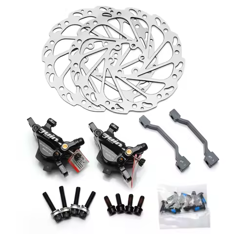 Juin Tech R1 Hydraulic Disc Brake Caliper Dual Action Road CX Gravel Cyclocross Folding Bike Post IS
