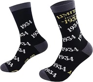 1934 90th Birthday Gifts for Men, Stitched Novelty Socks, Unique Funny Gifts Ideas for Fathers Day a